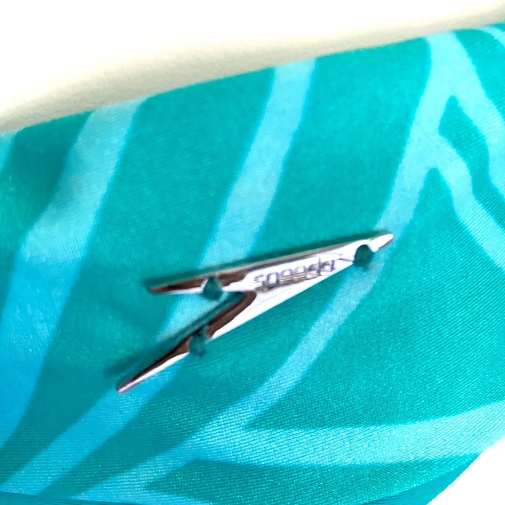 speedo teal blue high rise bikini bottom - L - Picture 3 of 8